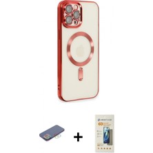 Marsilyan™- iPhone 12 Pro Max Kılıf Nova Işık Özel Seri - Siyah 6d Mat Seramik Hayalet Nano Ekran Koruyucu + Renkli Kamera Lens Koruma Cam - Mı