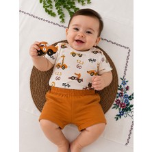 Tuem Baby Erkek Bebek Yarış Arabalı ve Sevimli Hayvanlar Baskılı Şortlu Takım( Ölçüleri Açıklamada)