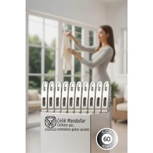 Nova Premium Ex Premium Çelik Mandal Seti - 60'lı Elite Seri, Endüstriyel Mukavemetli Çamaşır Mandalı 722780