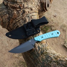 Kansept Flank | Gökyüzü Mavisi G10 Sap | Gri Kaplamalı D2 Bıçak | G006A6