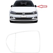 CME PARTS Vw Volkswagen Polo 2018-2021 Uyumlu Sol (Şöför Tarafı) Dış Dikiz Aynası Camı Elektrikli Isıtmalı 2G0857521