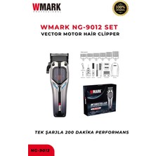 Wmark Ng -9012 Silver Tıraş Makinesi Set Vector Motor / Uzun Süre Kablosuz Kullanım