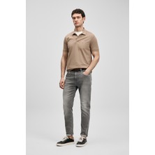 Lufian Tony Smart Jean Erkek Pantolon Slim Fit Açık Gri