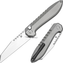 Kansept Kosame | Taşlanmış Titanyum, Yeşim G10 Kakmalı Sap | 154CM Çelik Çakı | T1093F6