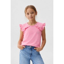 Overdo Kız Çocuk Taş Baskılı Pamuklu Kısa Kol T-Shirt