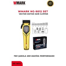 Wmark Ng -9012 Gold Tıraş Makinesi Set Vector Motor / Uzun Süre Kablosuz Kullanım
