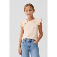 Overdo Kız Çocuk Taş Baskılı Pamuklu Kısa Kol T-Shirt