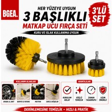 Bgea Matkap Ucuna Takılan 3'lü Fırça Temizlik Seti ile Profesyonel Sonuçlar