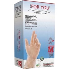 MORE FOR YOU Tek Kullanımlık Termo Vinil Eldiven 100'LÜ (M)