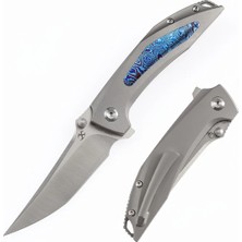 Kansept Baku | Titanyum + Timascus Kakma Sap | CPM-S35VN Çelik Çakı | K1056A8