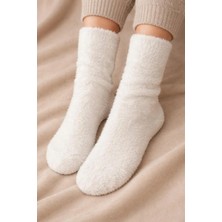 Bony Socks Unisex Kalın Soket Çorap Beyaz