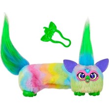 Die Grup Furby Dj Furblets Can-Dee-Swirl Mini Elektronik Peluş Oyuncak, Komik Gerilebilir Ses Efektleri ve Müzik, Mobilya, Pembe, Mavi ve Mor Konuşuyor