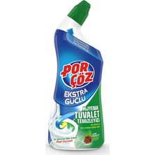 Porçöz Ekstra Güçlü Tuvalet Temizleyici 750 ml Çam Kokulu Kir ve Kireç Sökücü Özel Uç