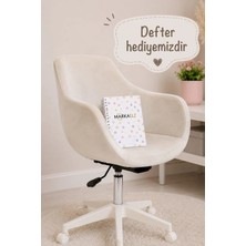 Markaelz Monoko Beyaz Ayaklı Çalışma Sandalyesi Plastik Materyal ile Tekerlekli Modern Tasarım