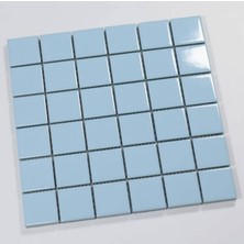 Vitra - M5X5 Ral 2307015 Fileli Seramik Porselen Mozaik Açık Mavi (1 M2KUTU) - K5056438