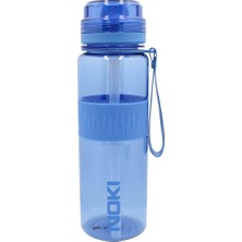 Noki Tritan Pipetli Silikon Kemerli Matara 590 ml Mavi