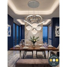 UltraMint Dronos 4 Toplu Sarkıt LED Avize, Salon ve Oturma Odası Için Renkli Aydınlatma