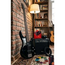 Midex MBG-400BK-20AMP 4 Telli Bas Gitar ve 20W Amfi Kulaklık Full Set