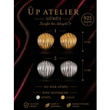 Up Atelier 925 Ayar Gümüş Bombeli Damla Model Küpe