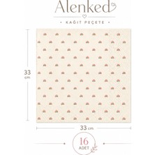 Alenked Peçete Gökkuşağı Konseptli Kağıt 33X33 Kare 16'lı