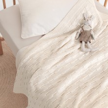 Yataş Mini Curl Triko Bebek Battaniye - Ekru