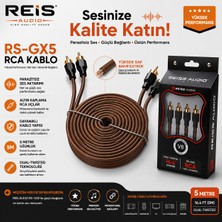 Reiss Audio Rs-Gx5 5 Metre Yüksek Performanslı Ara Bağlantı Kablosu 2rca-2rca