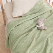 Yataş Mini Curl Triko Bebek Battaniye - Adaçayı