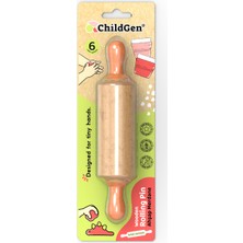 ChildGen Mini Ahşap Merdane-turuncu