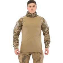 Single Sword Dirseklik Tasarımlı Polo Yaka Unisex Combat Tişört Renk: Piksel Beden: 2xl