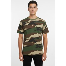 Single Sword Sword Bisiklet Yaka Kısa Kollu Desenli Unisex T-Shirt Single Renk: Usa Beden: S
