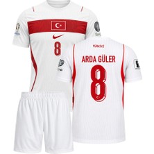 Denapcal Arda Güler Türkiye 2026 Dünya Kupası Milli Takım Beyaz 3'lü Çocuk Futbol Forma Seti ( Forma,şort ve Çorap )
