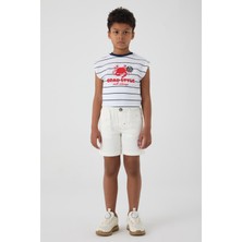 NBT Jeans Bg Store Erkek Çocuk Beyaz Şort
