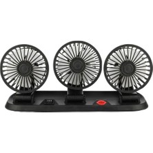 Powermaster FAN40 Araç Içi Vantilatör Fanı 12 Volt Çakmaklık Girişli 3 Başlıklı 360 Derece