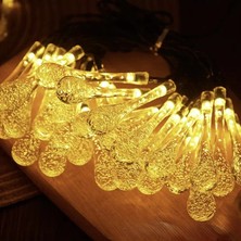Pazarcan 7m 50 LED Damla 8 Fonksiyonlu Solar Panelli-Gün Işığı