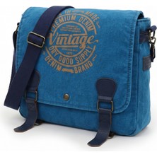Mandosi Unisex Vintage Postacı Çantası Laptop Evrak ve Okul Omuz Çantası - 8045