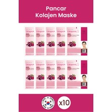 Dermal Pürüzsüzleştirici, Arındırıcı, Nemlendirici Pancar Özlü  Maske X10 Adet