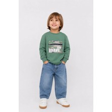 Overdo Erkek Çocuk Kamuflaj Desenli Uzun Kol Sweatshirt