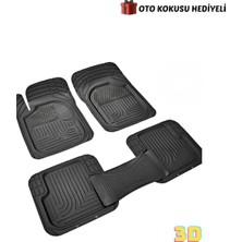Autowise 3D Universal Oto Paspas Her Araca Uygun Havuzlu 3D Oto Paspas Siyah Renk