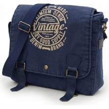 Mandosi Unisex Vintage Postacı Çantası Laptop Evrak ve Okul Omuz Çantası - 8045