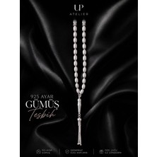 Up Atelier 925 Ayar Gümüş Tesbih Arpa Desenli Model