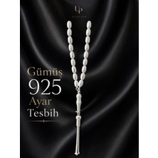 Up Atelier 925 Ayar Gümüş Tesbih Arpa Çizgili Model