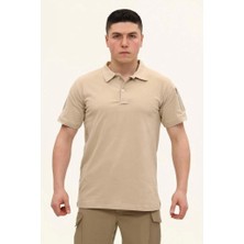 Single Sword Regular Fit Polo Yaka Kısa Kollu Unisex Tişört Renk: Kahverengi Beden: M