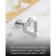 Begonia Accessories 316L Cerrahi Çelik Paslanmaz Kararmaz Alerji Yapmaz Zirkon Taşlı Figürlü Unisex Tragus Helix Küpe Piercing G106-13