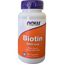 Now Biotin 5000 Mcg 60 Kapsül