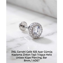Begonia Accessories 316L Cerrahi Çelik Paslanmaz Kararmaz Alerji Yapmaz Zirkon Taşlı Figürlü Unisex Tragus Helix Küpe Piercing G106-25