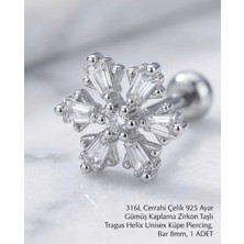 Begonia Accessories 316L Cerrahi Çelik Paslanmaz Kararmaz Alerji Yapmaz Zirkon Taşlı Figürlü Unisex Tragus Helix Küpe Piercing G106-30