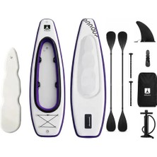 Rebuwo Kano ve Paddle Board Seti İkisi Bir Arada SUP BOARD Şişme Kayak  (MOR)