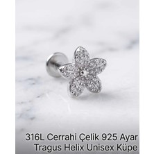 Begonia Accessories 316L Cerrahi Çelik Paslanmaz Kararmaz Alerji Yapmaz Zirkon Taşlı Figürlü Unisex Tragus Helix Küpe Piercing G106-28
