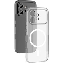 Maks Technology Honor 600 5g Kamera Korumalı M-Safe Şarj Özellikli Şeffaf Mkst London Sert Pc Kapak - Şeffaf