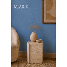 Miarik Design Damla-Mermer Küp Yan Sehpa